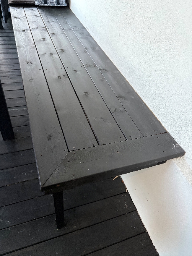Senking av fastmontert benk med 11 cm.