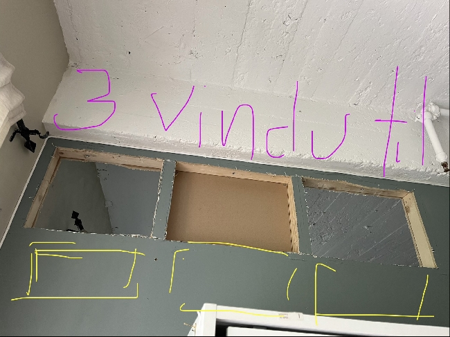 Handyman/snekker/sparkler søkes: Utskjæring og listefri finish på 10 lysåpninger + glassdør (Lillestrøm)