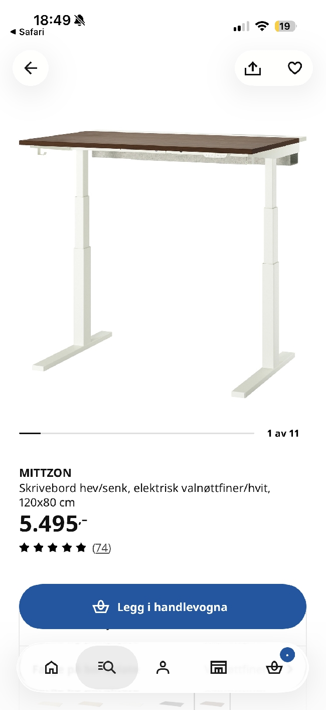 Montering av IKEA skrivebord og Jysk kommode