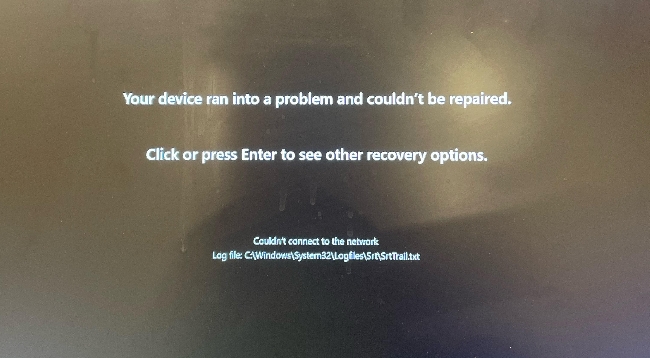 Couldn't connect to the network