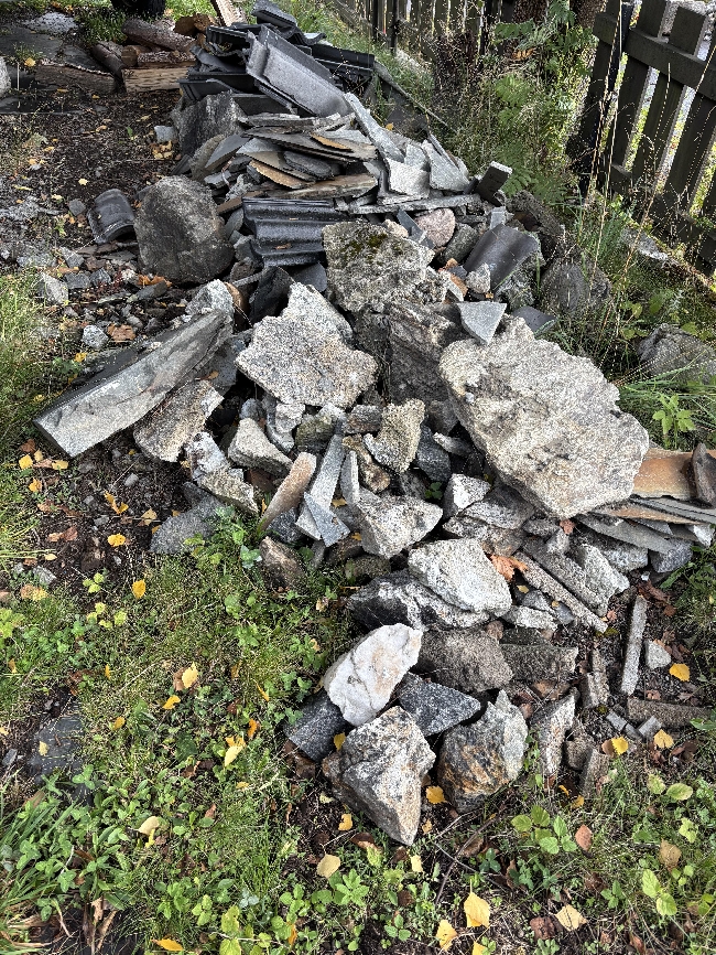 Henting og kasting av fyllmasse
