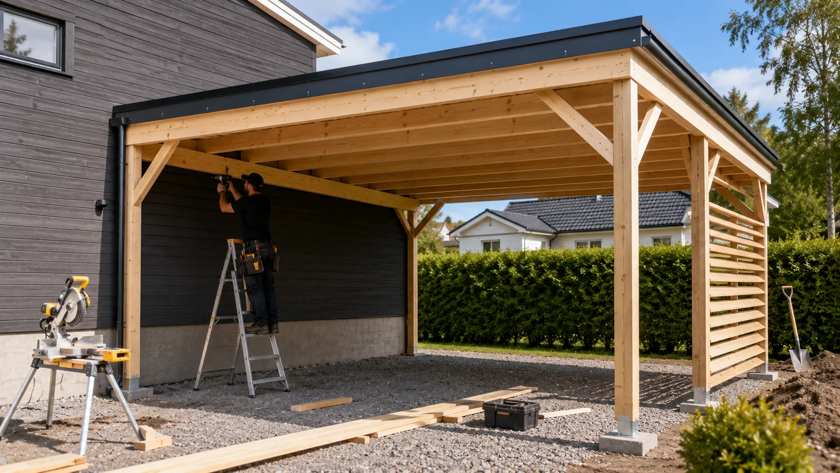Bygge carport i Tynset