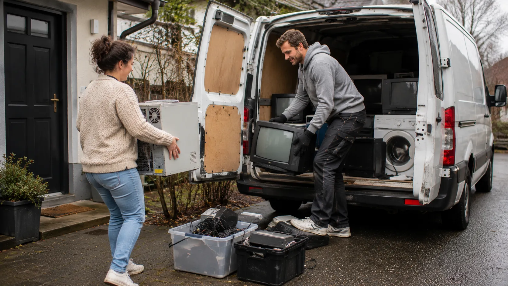 EE-avfall i Askoy med bortkjøring av elektronikk og elektriske produkter