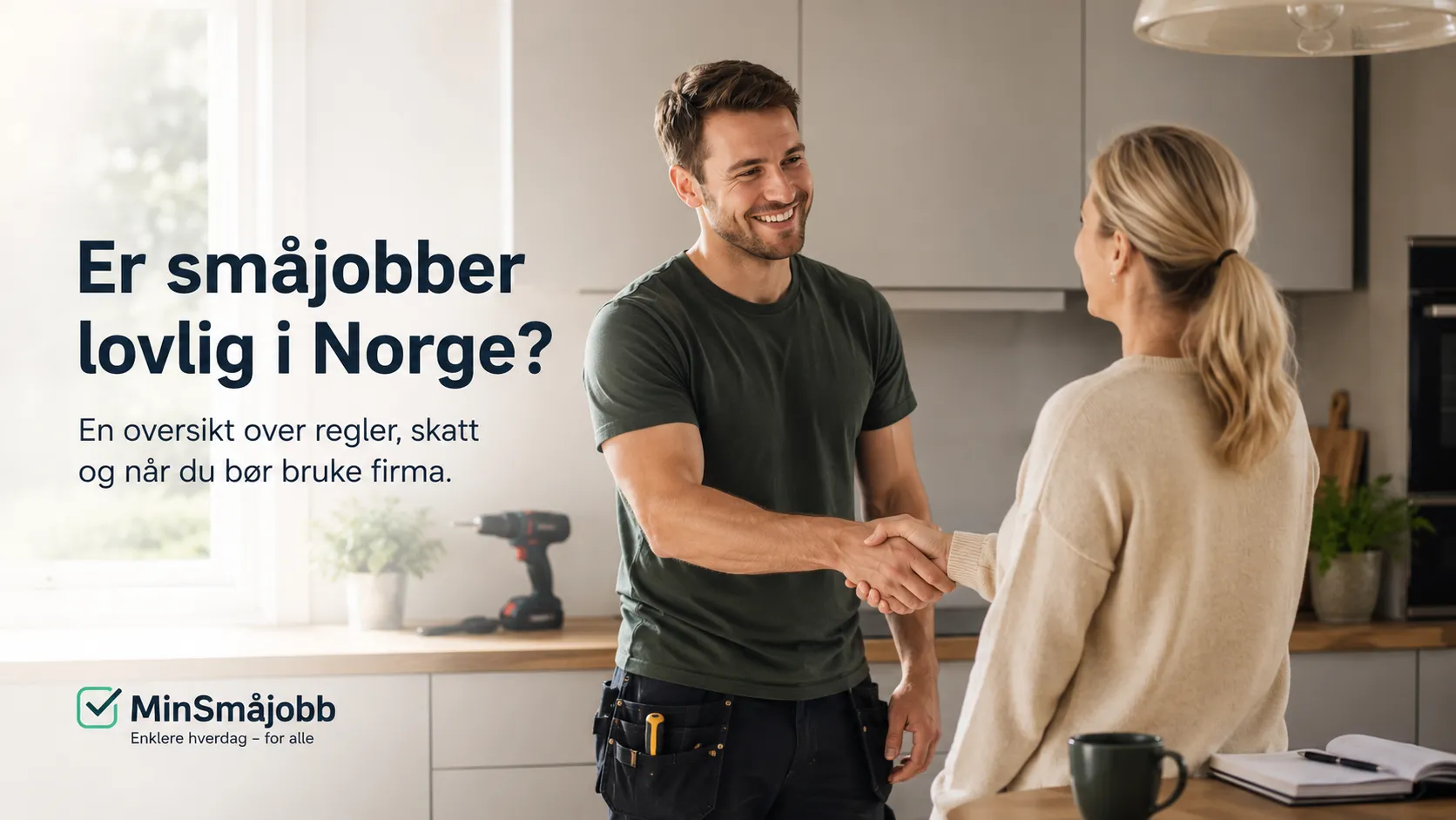 Person utfører småjobb i norsk hjem