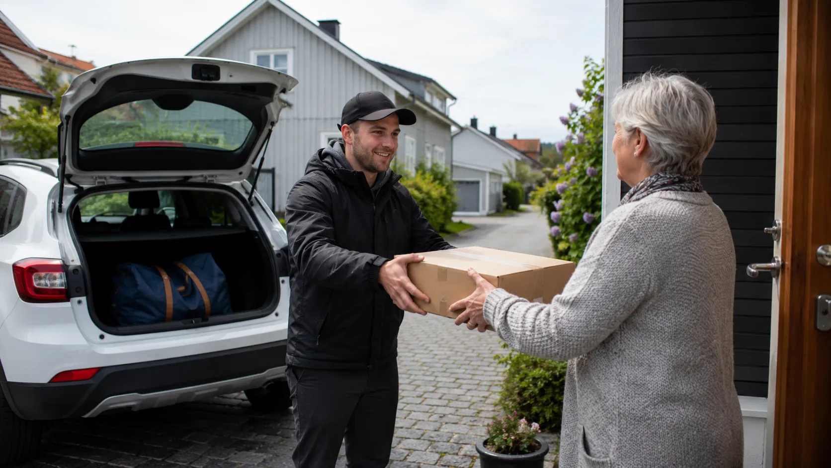 Hente og bringe i Askoy med transport av møbler, Finn-kjøp og levering med varebil