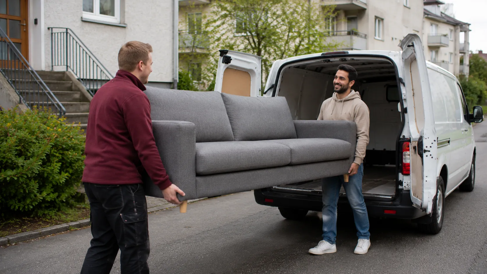 Hente sofa i Askoy med varebil, bærehjelp og transport av sofa fra Finn-kjøp eller butikk