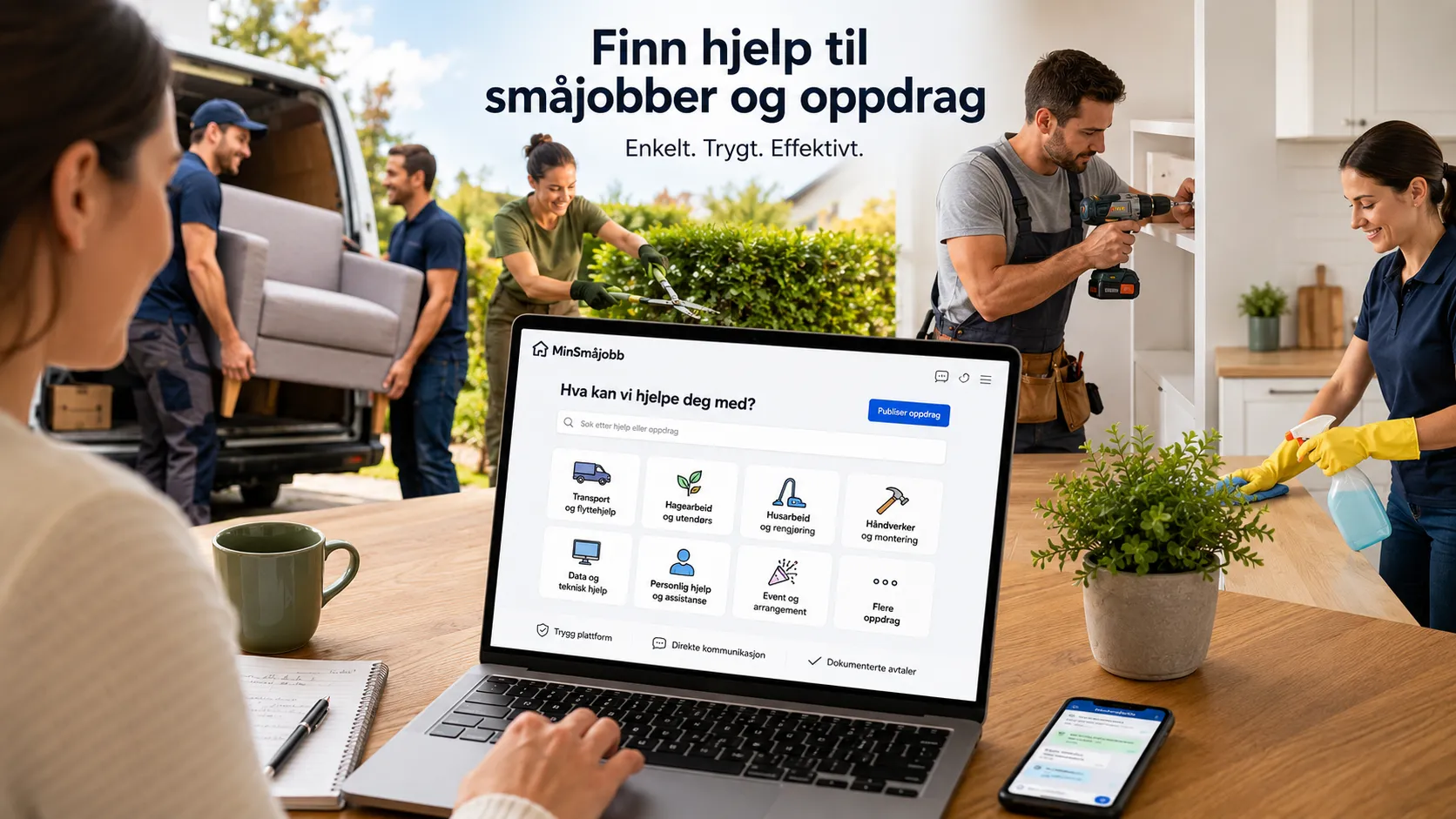 Oppdragsgiver finner hjelp til småjobber og oppdrag på MinSmåjobb