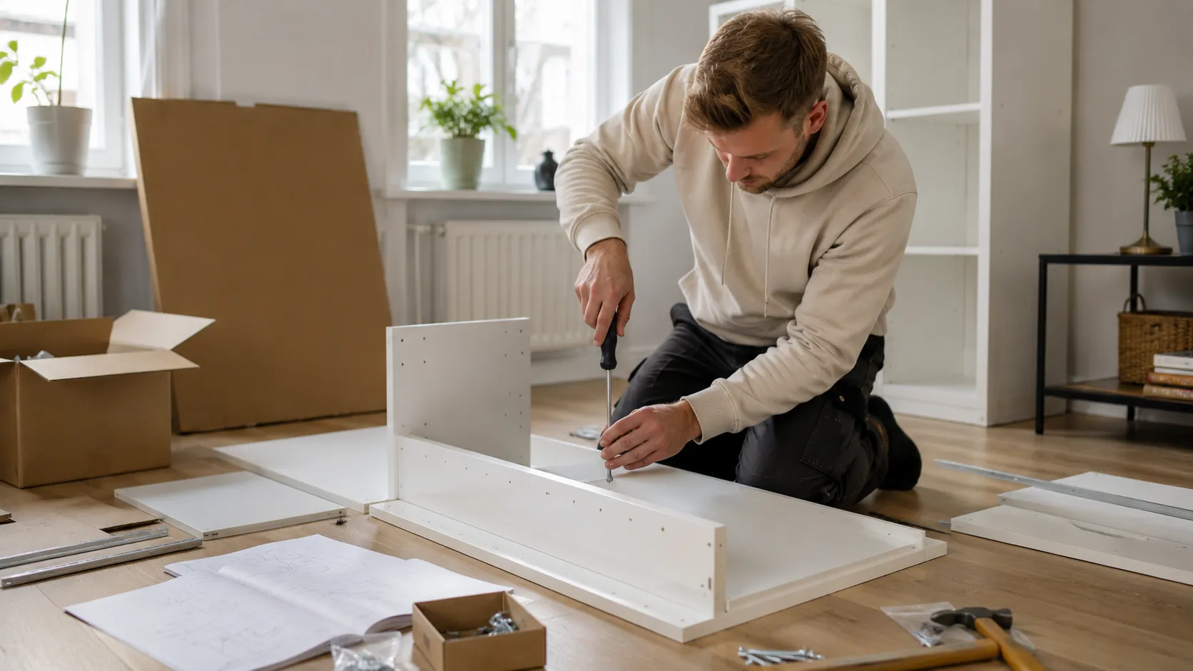 IKEA montering i Larvik av garderober, skap, senger og andre møbler hjemme eller på kontor