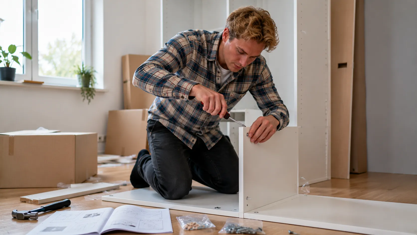 Møbelmontering i Larvik av skap, hyller, senger og andre møbler hjemme eller på kontor