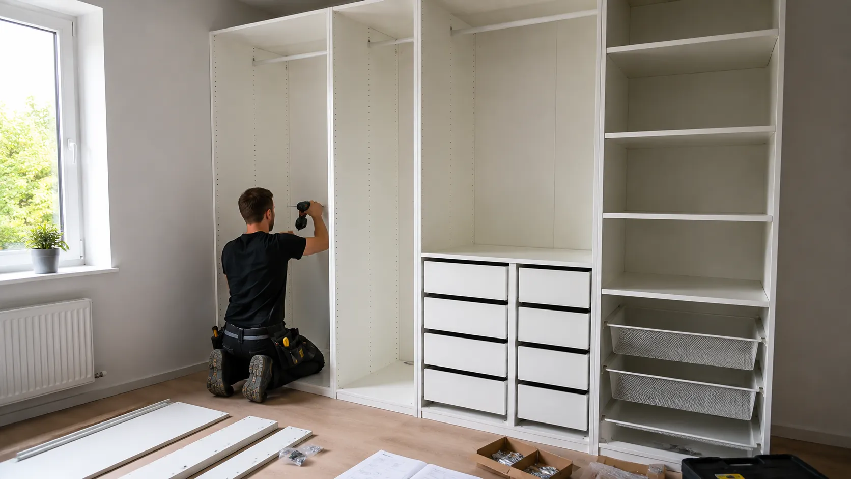 Montere PAX-garderobe i Bodo