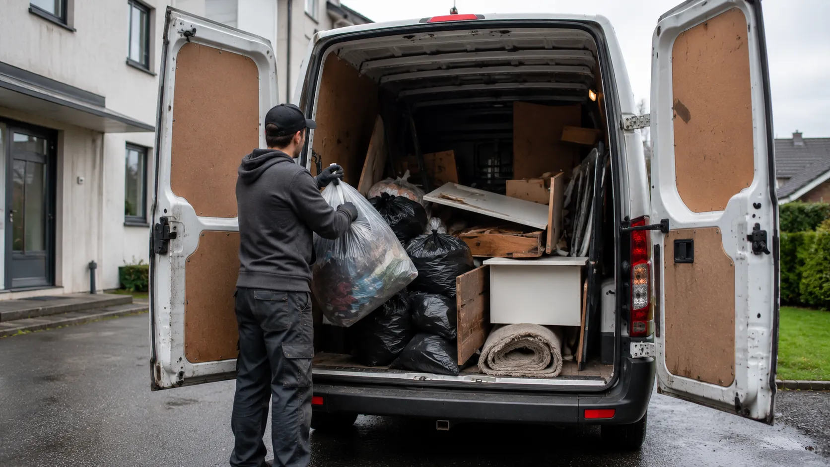 Søppeltaxi i Askoy med bortkjøring av avfall, møbler og transport til gjenvinningsstasjon