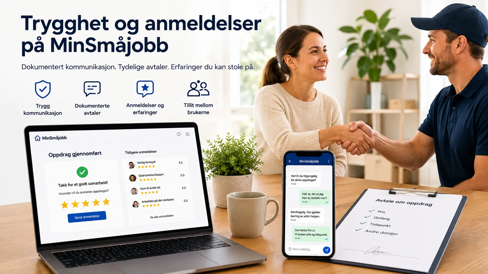 Oppdragsgiver og hjelper kommuniserer trygt via MinSmåjobb