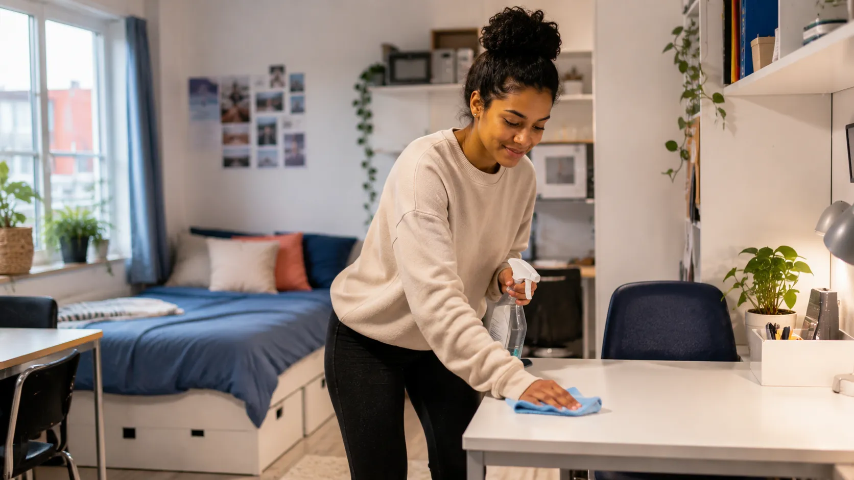 Vaskehjelp til studentbolig i Bodo i realistisk norsk studentmiljø