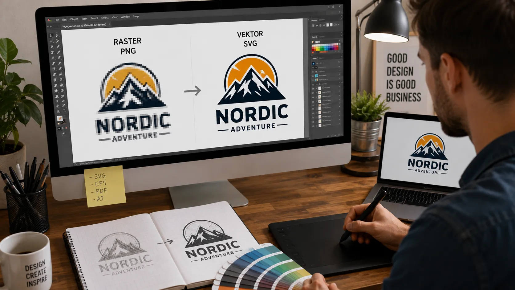 Vektorisere logo i Knarvik